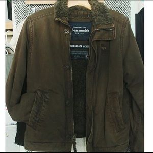 ❌SOLD❌ Chocolate Brown Faux Sherpa Coat Abercrombi